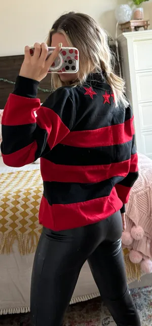 Givenchy Red And Black Stars And Stripes Crew Neck thumbnail 3