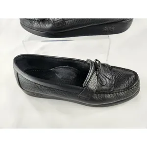SAS Womens Black Comfort Loafer Kiltie Moccasin Black Leather Shoe‎ Size 11 M 12 thumbnail 3