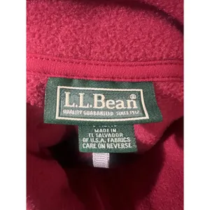 LL Bean Women's XL Red Fleece Full‎ Zip Mock Neck Vest Gorpcore Hiking Utility thumbnail 6
