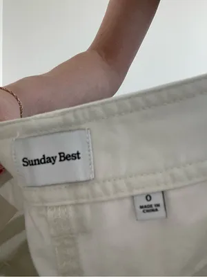 Aritzia Sunday Best High-Rise Utility Wide-Leg Pants in Off-White thumbnail 7