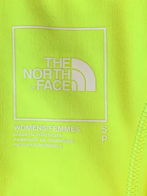 The North Face Womens Sports Bra S Neon Yellow Racerback Logo Athletic Gym thumbnail 4