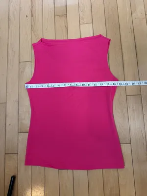 Trendy Queen Seamless High Neck Hot Pink Tank Top Size Small thumbnail 3