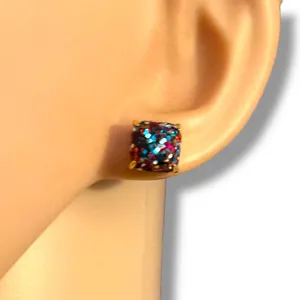 Kate Spade multicolor confetti square stud earrings thumbnail 4