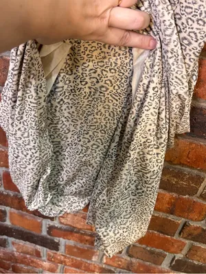 Ark & co. Womens leopard print ruched sweetheart bubble hem mini dress tan S thumbnail 5