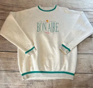 Vintage 90s Oneita Power-Sweats Bon Aire Crewneck Gray USA‎ Made Sweater Size L thumbnail 1