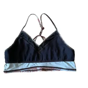 Women’s Multicolor Straps V-Neck Sporty Running Bra Sz S thumbnail 4