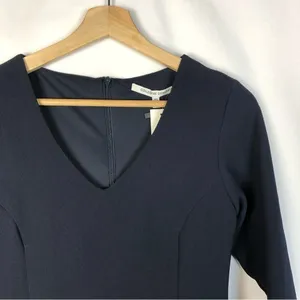 Collective Concepts Navy Blue V-Neck A-Line Long Sleeve Mini Dress‎ XS thumbnail 3