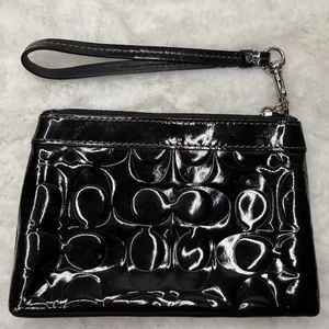 COACH Black Patent Leather Wristlet thumbnail 2