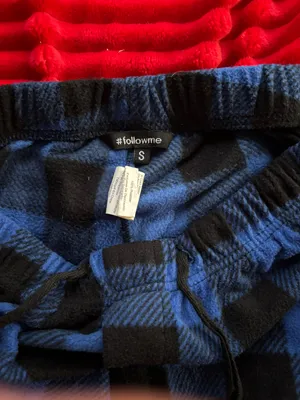 Blue Plaid Pajama Pants thumbnail 3