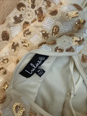 Lulu’S Ray Of Sun Gold Sequin Bodycon Mini Dress Medium thumbnail 6