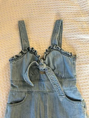 Boutique Denim Romper thumbnail 2