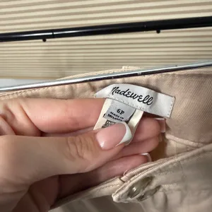 Madewell Beige High-Rise Wide Leg Pants thumbnail 4