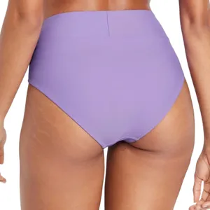 Old Navy Banded High Waist French Cut Bikini Bottoms Size XL Purple Beach Summer thumbnail 8