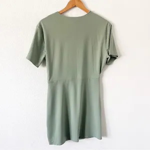 Abercrombie & Fitch Mint Green Side Knot Draped Classic Casual Fit Mini Dress thumbnail 7