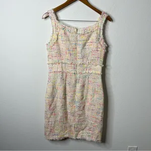 Theia Colorful Multi Tweed Sheath Dress Sleeveless Womens Size 10 thumbnail 5