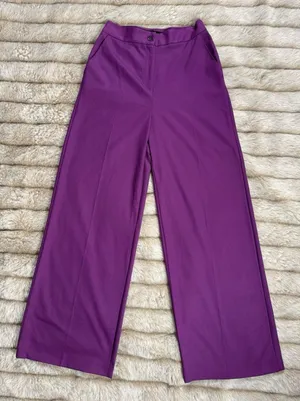 Nobody's Child Purple Womens Trousers Pants Sz 4 Wide Leg High Rise thumbnail 1