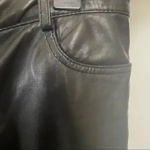 Nicole Miller Artelier black lamb leather pants thumbnail 5