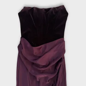 NEW Betsy & Adam Strapless Velvet & Satin Dress Size 8 thumbnail 7