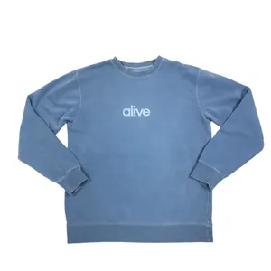 ALIVE Beautiful Day Crewneck Pullover Women M Sky Blue Unisex Oversize Stylish thumbnail 7