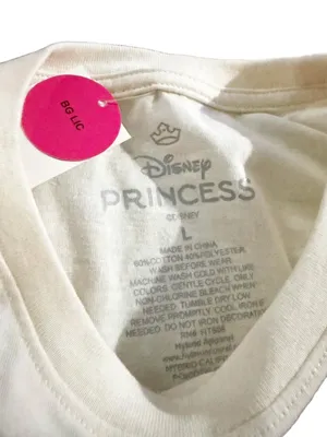 Disney Princess Girls’ Oversized Graphic T-Shirt – Ivory thumbnail 3