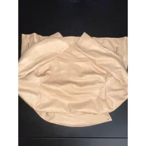 Bagatelle Collection Womens Faux Leather Moto Biker Jacket Peach Beige M Edgy thumbnail 5