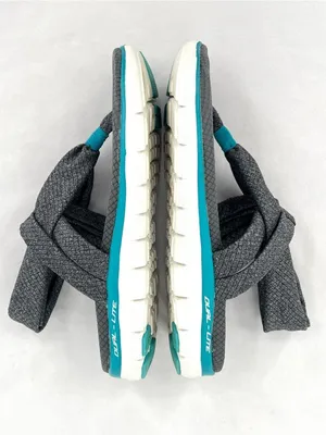 Skechers Cali Meditation Studio Gray Teal Slingback Toe Post Sandals Women’s 8 thumbnail 4
