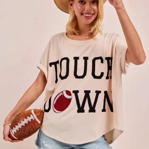 BiBi‎ Game Day Touchdown Letter Patches Waffle Short Top thumbnail 10