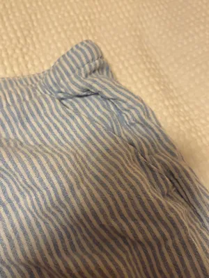 Hollister Striped Blue and White Linen Pants thumbnail 3
