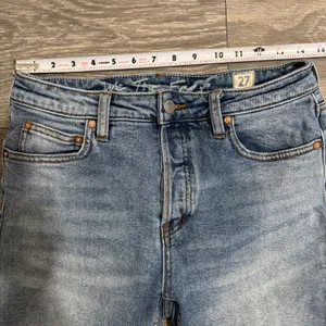 We The Free Free People High Rise Raw Hem‎ Denim Shorts Light Wash Blue Size 27 thumbnail 6