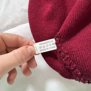 Think Less Act More Beanie Hat Winter‎ Fall Unisex Red White Acrylic thumbnail 5