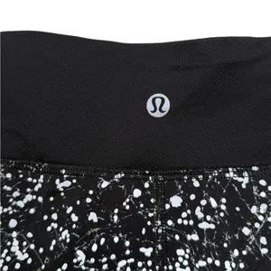 Lululemon Find Your Pace Short High Rise 3" Lined Crinkle Reflective White Black thumbnail 6