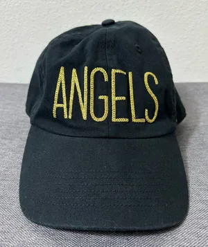 ’47 Brand Los Angeles Angels Black Cap Gold Script Embroidery Adjustable thumbnail 1