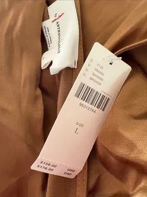 Anthropologie Bronze One Shoulder Maxi Dress Large New With Tags thumbnail 3