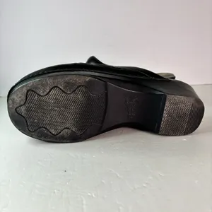 Dansko Black Leather Slip On Mules Clogs Shoes Women's Size 40 EU, 10 US thumbnail 6