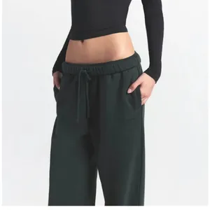 Skims Cotton Fleece Classic Straight Leg Sweatpants - Spruce, Size M NWT thumbnail 3