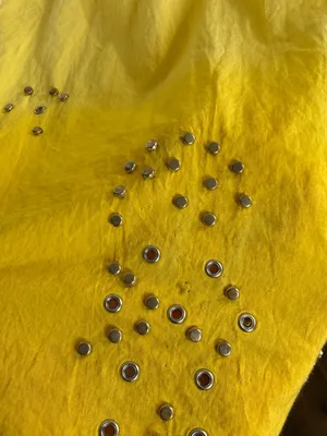 Alberto Makali Yellow Ombre Studded Cotton Maxi Skirt thumbnail 2