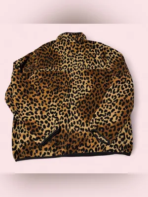 Lands' End Leopard-Print Fleece Jacket with Hot Pink Trim thumbnail 2