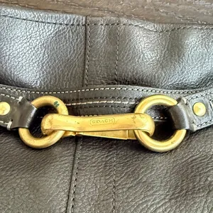 Vintage Coach Hamilton Hobo Bag Black Pebbled Leather Brass Horsebit Style 12460 thumbnail 9
