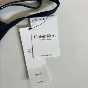 Calvin Klein Form to Body Bralette Size S navy blue Unlined Wireless Stretch NWT thumbnail 3