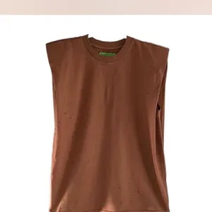 Free people x Sandrine Rose Shoulder Pad Brown Tank Top(Size Small) thumbnail 4