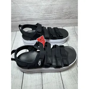 Nike Icon Classic Sandals Slides Shoes DH0224-001 Black / White Women's Size 10 thumbnail 6