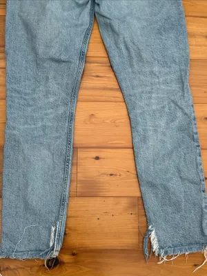 Agolde Light Wash Button-Fly Denim Jeans thumbnail 9
