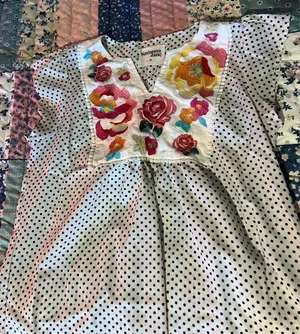 Embroidered boho top thumbnail 1