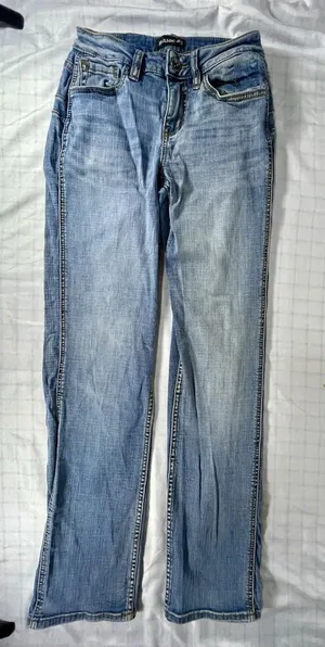 Rank 45 Women's Bootcut Jeans Size 27x32 Medium Wash Stretch Blue Denim Regular thumbnail 1