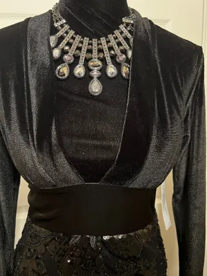 Venus Sexy black evening wedding guest dress thumbnail 8