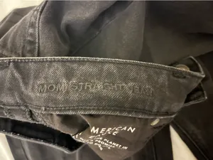 American Eagle Distressed Mom Straight Jeans thumbnail 6