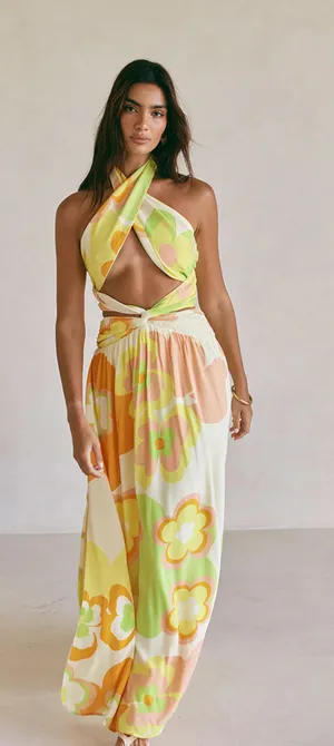 Sabo Skirt Jorah Maxi Dress - Retro Bloom | NWT thumbnail 1