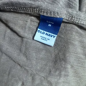 Old Navy Luxe High‎ Neck Tank Top Sediment Taupe Slub Knit Sleeveless Medium thumbnail 4