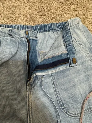 Arizona Jean Co Cargo Wide Leg Jeans Size 2 Light Wash Y2K thumbnail 3