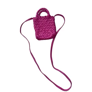 NWOT FREE PEOPLE woven hearts crossbody bag PINK thumbnail 7